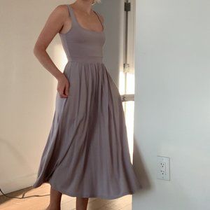 Aritzia Wilfred Heather Purple Gray Casual Maxi Market Dress XXS